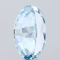 Diamante suelto CVD ovalado elegante, azul intenso, certificado por IGI, claridad VS1, corte excelente, para la fabricación de joyas, diamante cultivado en laboratorio.