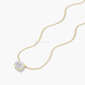 0.5 Carat Lab Grown Diamond <b>Necklace</b> Solitaire Style Round Brilliant Cut Eco Friendly Jewelry Gift for <b>Mother</b> or <b>Daughter</b> - Product Image 5