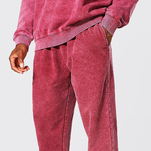 Pantalones de Pierna Ancha de Lona de Lavado Medio de Alta Calidad para Hombre, Estilo Urbano, Casual, Ajuste Holgado, Algodón de Peso Medio, Servicio OEM - Product Image 5