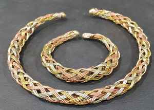 Joyería Bohemia al por mayor de artesanías Rawat collar de Gargantilla chapado en oro y plata con cadena de cuentas y piedra principal de perla - Product Image 2