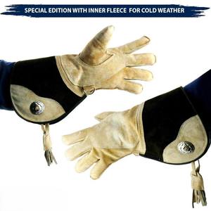 Guantes de Cetrería de Cuero, Largos hasta la Muñeca, Diseño Clásico y Duradero para Uso en Exteriores en Invierno - Product Image 6