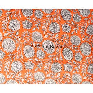 Tissu artisanal indien imprimé au bloc, 100 % coton tissé, léger, écologique, respirant et à séchage rapide pour vêtements femme et fille - Product Image 6