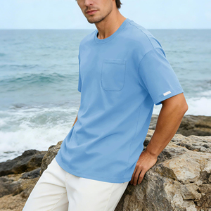 เสื้อยืดคอโอเวอร์ไซส์ทรงหลวม แขนสั้น คุณภาพพรีเมียม สั่งทำได้ ขายส่งเสื้อยืดแบบดรอปโชว์เดอร์ สไตล์ลำลอง - Product Image 2