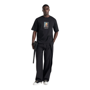 T-shirt à col rond et manches courtes pour homme, motif graphique sur le devant, impression au dos, coupe décontractée, vente en gros, personnalisable, OEM, en jersey de coton - Product Image 1