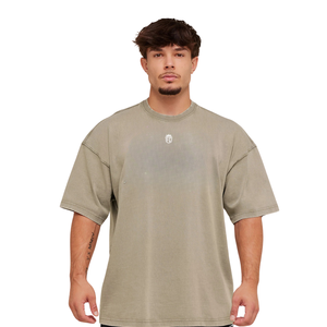 Camiseta Deportiva Extra Grande para Hombre, Diseño Gráfico, Estilo Vintage, para Entrenamiento Atlético, Corte Holgado, Color Lino Marrón - Product Image 3