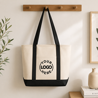 Bolsa de Lona de Algodón Tipo Tote con Bolsillo Frontal |   Bolso de Hombro Reutilizable para Compras, Supermercado, Playa, Viajes, Almacenamiento y Transporte