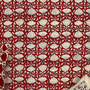 Cotton King Flat Bed Jaipur Hand Block Print Eco Friendly Soft Breathable Durable 200TC All Season <b>Bedding</b> <b>Set</b> Boho Design Home - Product Image 3