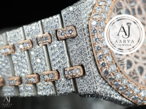 AARVA JEWELS นาฬิกากลไกหรูหรา 42 มม. สแตนเลสสตีลทรงกลม หน้าปัดคริสตัลแซฟไฟร์ หน้าปัดอนาล็อก ETA กลไกแบบพับได้ - Product Image 5