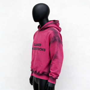 High Quality Luxury Manufacturer Custom Painted <b>Spray</b> Hoodie <b>Sun</b> Fade <b>Screen</b> Printing Vintage Acid Washed Hoodie for Men - Product Image 5