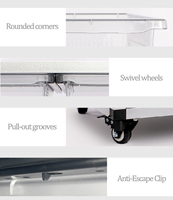 Support modulaire en aluminium pour l'élevage de reptiles avec tiroirs en PVC pour l'élevage de serpents, support en aluminium pour terrarium, cage pour reptiles