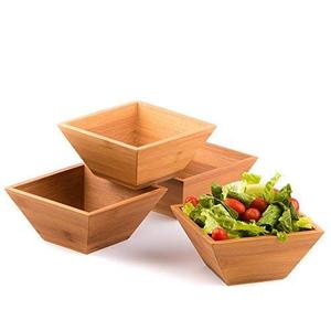 Handmade wooden serving bowl natural finish <b>kitchen</b> dining salad fruit serving eco friendly durable design - Product Image 1