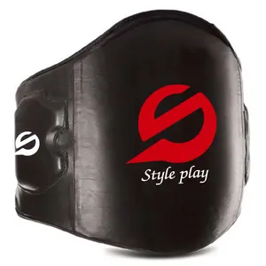 Protège-ventre avec protection inguinale, protège-inguinal de style Venum pour la boxe et le MMA, protège-ventre d'entraînement en cuir PU. - Product Image 1