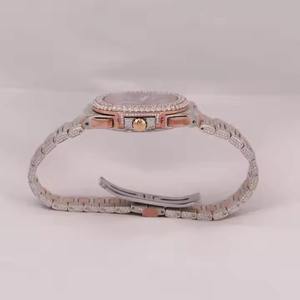 Luxury Stainless Steel Moissanite Diamond Iced Out <b>Watch</b> Men Women Fashion Wristwatch - Product Image 2