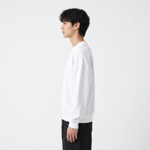 Sweat-shirt en molleton brossé personnalisé en gros avec épaules tombantes et impression sérigraphiée pour les marques de streetwear américaines - Product Image 2