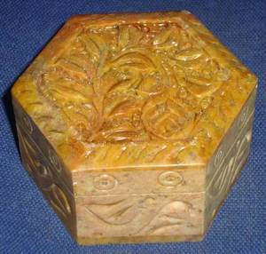 Hermosa Caja de Almacenamiento de Joyas de Piedra Jabonosa Natural con Diseño de Tallado de Flores en Forma Cuadrada para Decoración del Hogar y Fines de Reventa - Product Image 6