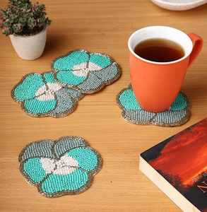 Handmade <b>Beaded</b> <b>Coaster</b> with Colorful Design Perfect for Tea Time Decor by Creative Art Zone - Product Image 6
