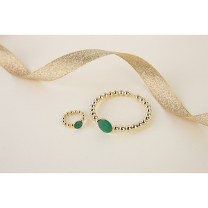 [Orbis] YUN Subtle Glow of Korean Serenity Korean Traditional Ramie <b>Bracelet</b> Ring <b>Set</b> with Adjustable Fit and Soft Gloss Jewelry - Product Image 4