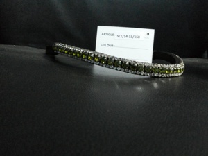 Bande de sourcils en cuir de haute qualité pour chevaux Cristaux de bling décoratifs Produit de cheval de couleur marron - Product Image 6