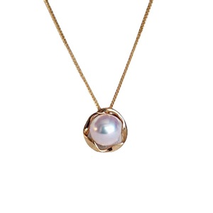 30457 Collar con Colgante Simple y Moderno para DIY con Cuentas Redondas de 7-8mm, Base de Plata S925, Accesorios de Perlas para DIY 30457 - Product Image 5