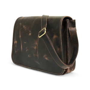 Sacoche pour ordinateur portable vintage en cuir véritable pour homme, sacoche pour ordinateur de 7 pouces, fermeture à glissière, sac de travail léger - Product Image 1
