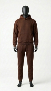 Ensemble de survêtement à capuche de couleur unie, tenue de sport streetwear - Product Image 2