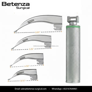 Set de Intubación con Laringoscopio de Fibra Óptica Macintosh, 5 Hojas y 1 Mango, Manual, Acero Inoxidable Alemán, Caja Básica para Anestesia EMT - Product Image 3