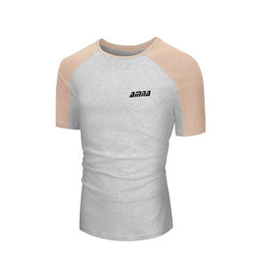 เสื้อยืดแขนสั้นทรงปกติสีเทาพิมพ์ลายดิจิตอลโลโก้แบบกำหนดเองสำหรับผู้ชาย - Product Image 6