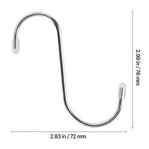 Ganci Metallici a Forma di S, Confezione da 40, Dimensione 3,4 Pollici, Capacità di Carico 22,05 Libbre, Materiale in Lega di Acciaio Inossidabile Resistente, Modello OEM - Product Image 5