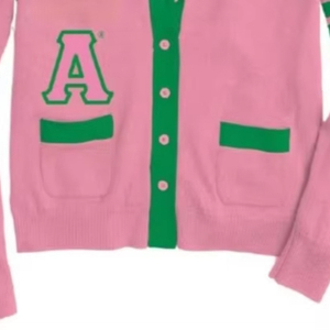 Wholesale Custom Logo Winter/Spring Casual <b>Thick</b> Long Sleeve Embroidered Patch Sorority Uniform Letterman Varsity <b>Cardigan</b> - Product Image 3