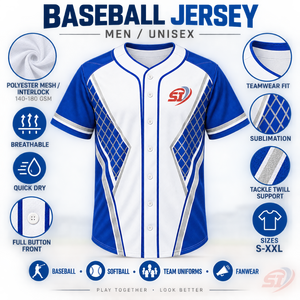 เสื้อเบสบอลแบบมีกระดุมเต็มตัว ลายโลโก้แบบกำหนดเอง รุ่นรอยัลไดมอนด์ ชุดทีม ระบายอากาศได้ดี สำหรับผู้ชายและเยาวชน ผลิตโดยผู้ผลิตชุดกีฬา - Product Image 5
