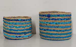Paniers de rangement rectangulaires en jonc de mer naturel tressé à la main avec couvercles, boîtes de rangement pour hôtel et maison - Product Image 5