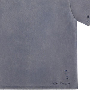 Camiseta Personalizada de Estilo Vintage, Lavada, Gris, Desgastada, Ecológica, con Serigrafía, Corte Regular, Cuello Redondo, Estilo Urbano, de Algodón, Unisex - Product Image 4