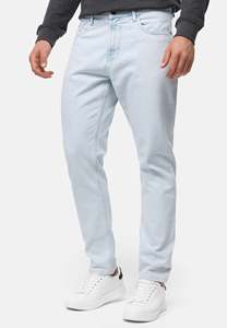 Jeans Baggies Homme Noir Coupe Droite Grande Taille Personnalisé Effet Usé Blanc Pulvérisé - Product Image 4