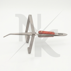 Jewelry Making DIY Craft Tweezer Cross Lock Curved Stand Tweezer Industrial Grade Soldering 160mm Stainless Steel Jewelry <b>Tools</b> - Product Image 4
