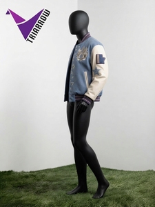 Blouson universitaire en laine personnalisé pour homme, brodé, avec manches en cuir, haute qualité, style universitaire décontracté, vêtement d'extérieur - Product Image 3