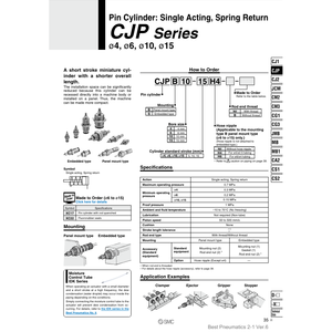 หัวสูบนิวเมติก SMC CJPS6-5ชิ้นส่วนนิวเมติกส์คุณภาพสูง - Product Image 1