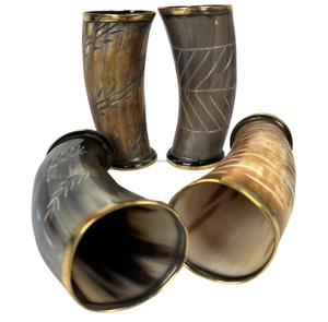 แก้วมักสไตล์ยุโรป350มล. สำหรับร้านอาหารแก้วลายเขาแก้วช็อตแก้วไวกิ้งธรรมชาติขนาดกำหนดได้เอง - Product Image 2