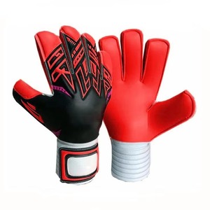 High Quality Soccer Football Goalkeeper <b>Gloves</b> Wrist Band Support Velcro Wrist Closure Double Layer <b>Latex</b> Football <b>Gloves</b> - Product Image 1