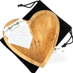 Magnifique bol de prière en bois fait main en forme de cœur, design moderne, écologique, artisanat de qualité supérieure, produit disponible en gros - Product Image 1