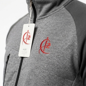 <b>Men</b> Sports <b>Track</b> <b>Jacket</b> Quick Dry Polyester Material Breathable Construction Stand Collar Elastic Hem Lightweight Athletic Outer - Product Image 5