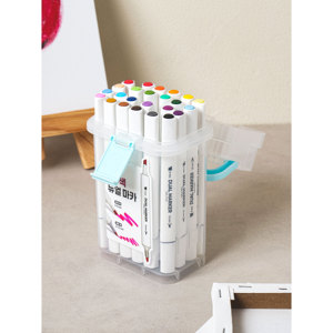 ปากกามาร์คเกอร์แบบสองหัวชนิดน้ำ ไม่ลบได้ แพ็คคู่ 24 สี สำหรับงานศิลปะ - Product Image 1