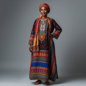 Tenue traditionnelle érythréenne avec foulards, ensemble de vêtements culturels pour femmes avec personnalisation OEM ODM - Product Image 1