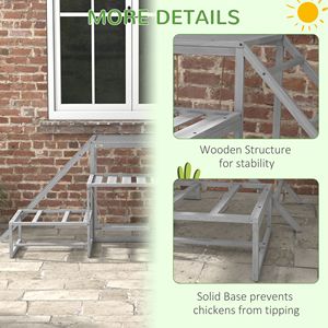 Giocattoli di posatoio di pollo con supporto in legno scale piattaforme Coop accessori per 10-15 polli attrezzature per zootecnia - Product Image 6