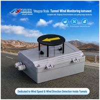 Capteur de vitesse et de direction du vent pour tunnel, avec affichage numérique, surveillance du réseau, alarme de panne, protocole ModBus, direct usine