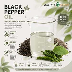น้ำมันหอมระเหยพริกไทยดำ AROMA ATSIRI บริสุทธิ์ 100% คุณภาพพรีเมียม กลิ่นหอมแรงและรสเผ็ดร้อน เหมาะสำหรับใช้เป็นน้ำหอม - Product Image 1