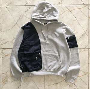 Veste matelassée décontractée unisexe en toile et mélange de polyester avec fermeture éclair, coupe-vent et capuche, logo personnalisé sur le devant - Product Image 2