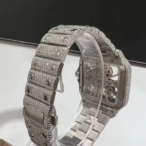 Reloj Mecánico Cuadrado de Lujo para Hombre, Caja de Acero Inoxidable, Esfera de Cristal de Zafiro, Diseño Hueco de 42 mm, Cierre Plegable - Product Image 3