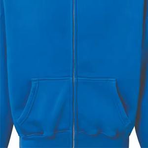 Sweat à capuche bleu double couche pour homme avec logo personnalisé, 100 % coton, fermeture éclair, chaleur hivernale - Product Image 2