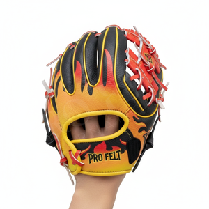 Gant de baseball professionnel personnalisé en cuir PU coloré pour droitier, doux et confortable, avec logo brodé, gants de sport - Product Image 3