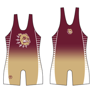 Combinaison de lutte unisexe violette ajustée en Spandex et Nylon extensible avec logo imprimé par transfert thermique sur le devant, vêtement de sport de combat - Product Image 4